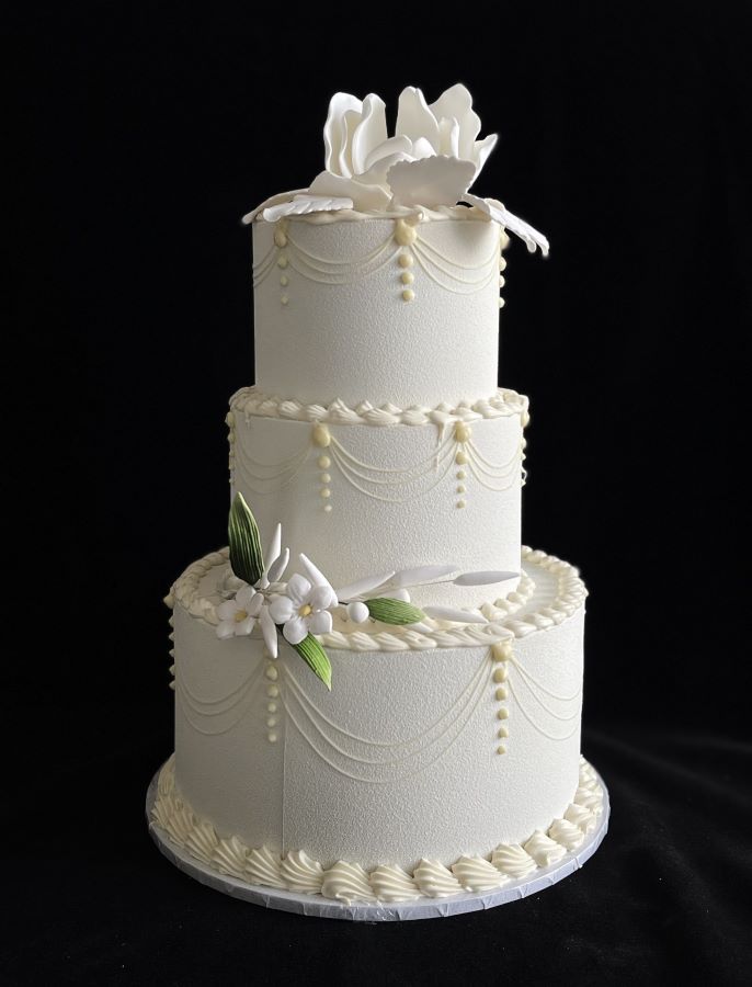 Vintage White Smash Cake