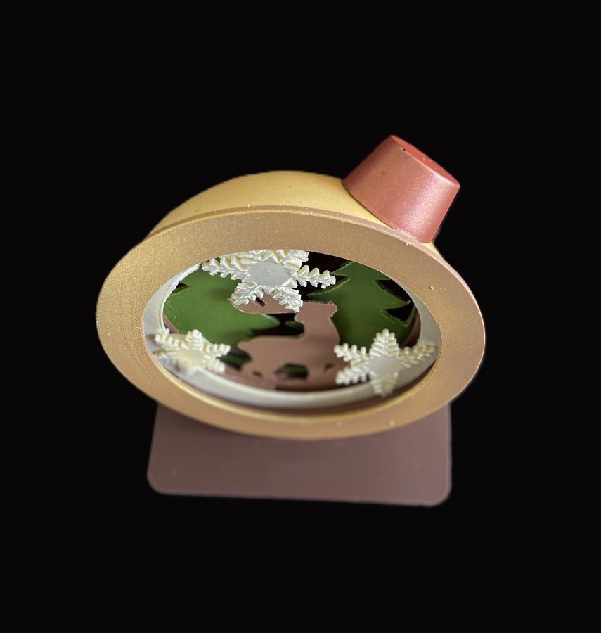 Bauble Scene Reindeer & Snowflakes