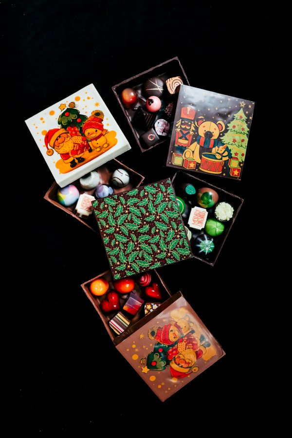 Christmas Choc Box with 9 flavoured choccies