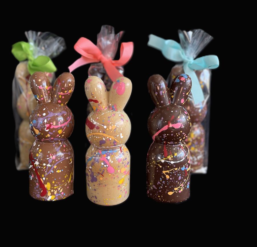 Hand-painted Bunny in Cello Bag