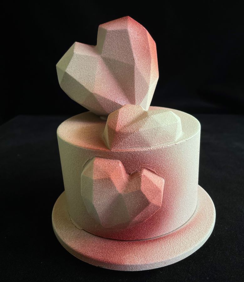 Diamond cut Heart Smash Cake