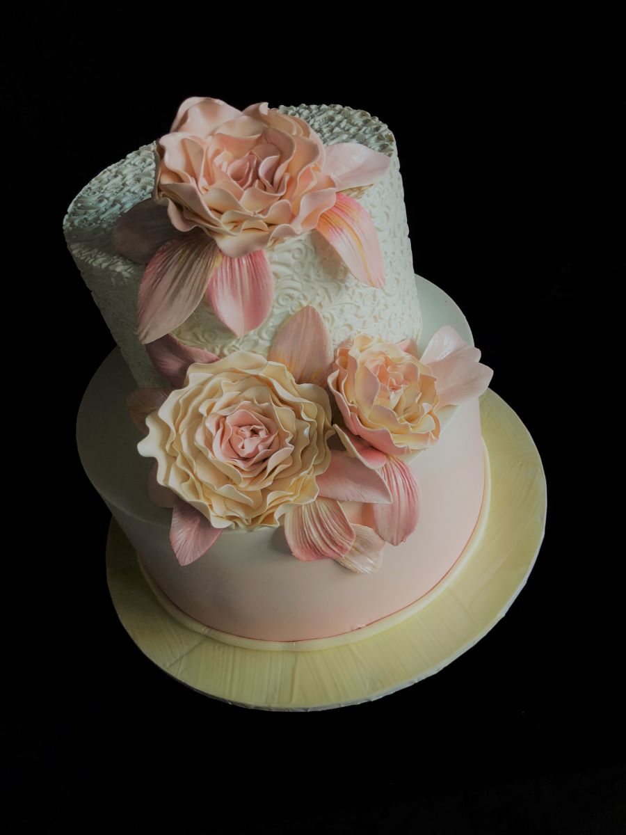 Peony Two Tier Smash Cake