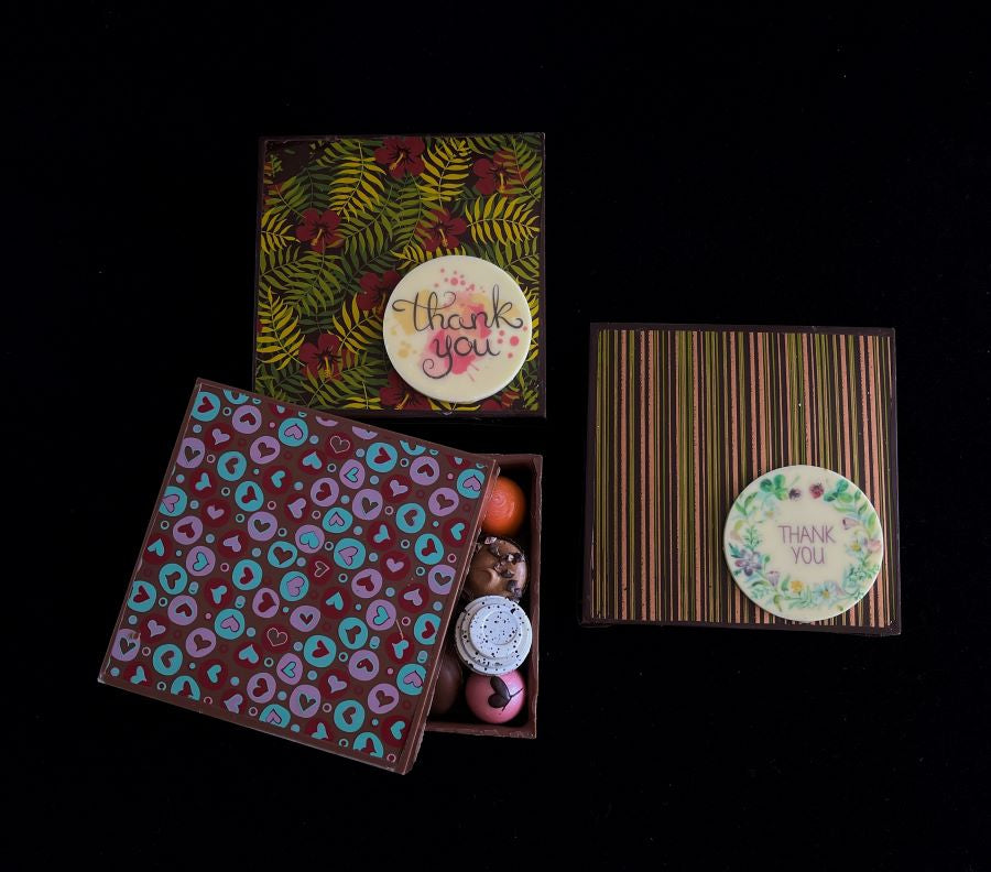 Thank You Choc Box with 9 pieces of Chocolate