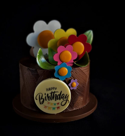 Happy Birthday Floral Small Smash Cake