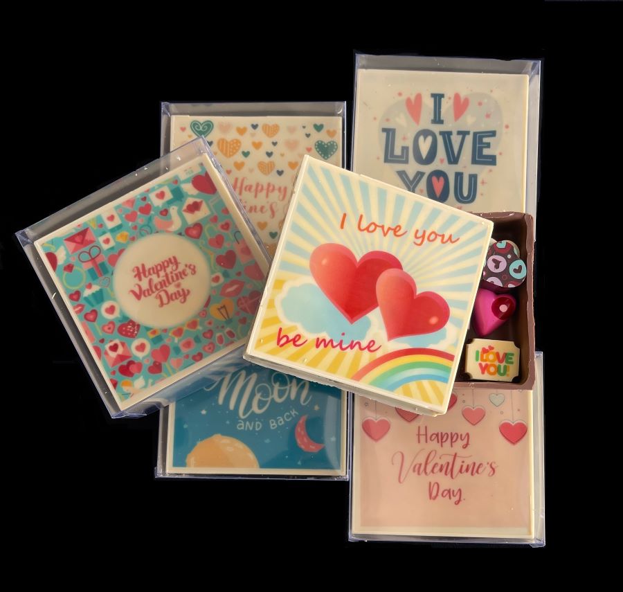 Happy Valentine's Chocolate Box with 10 pieces of chocolate