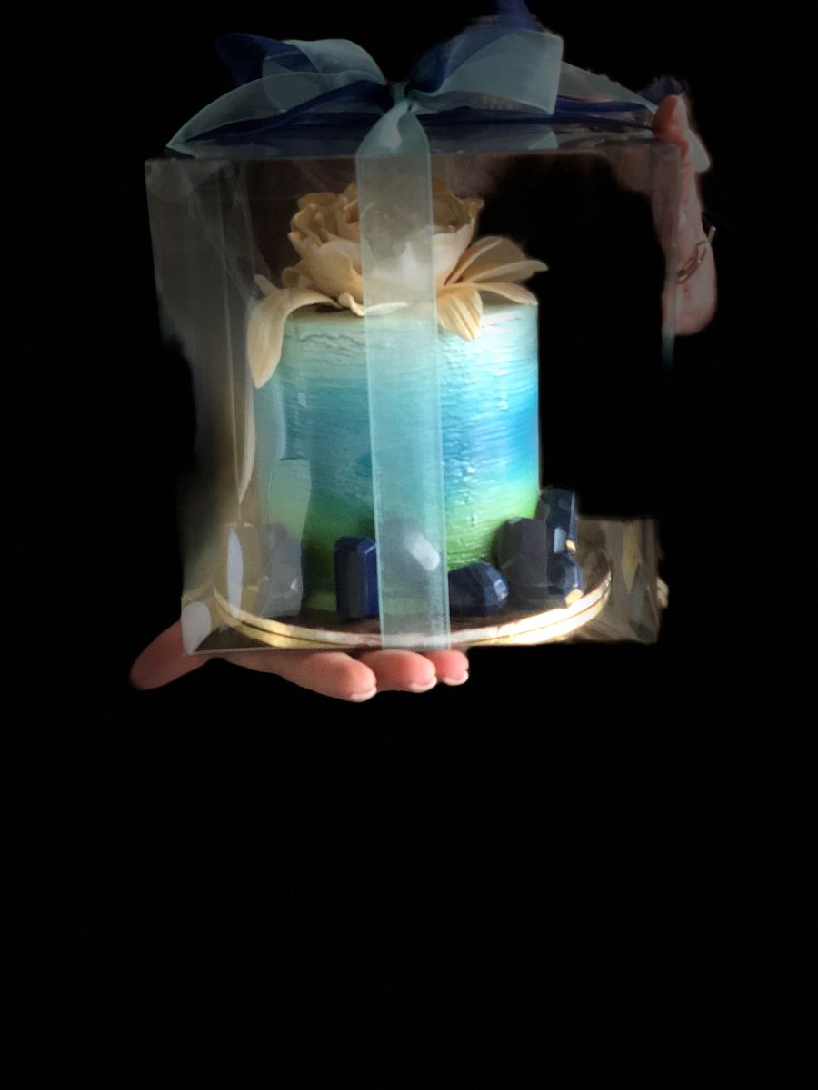 Blue Sapphire Smash Cake