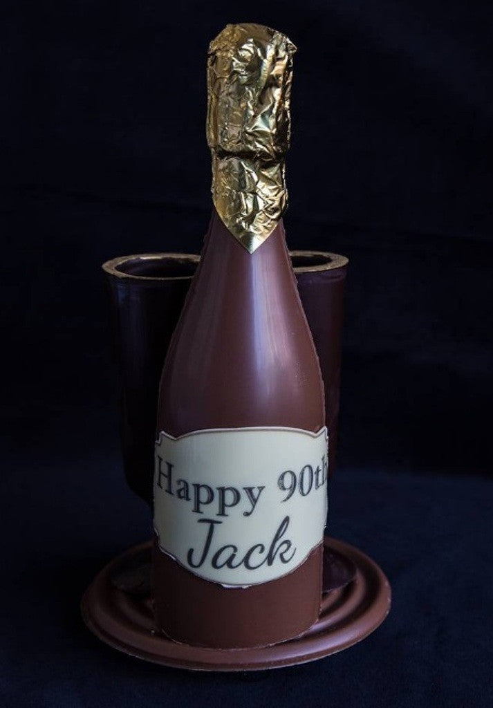 Champagne Bottle & Glasses Birthday