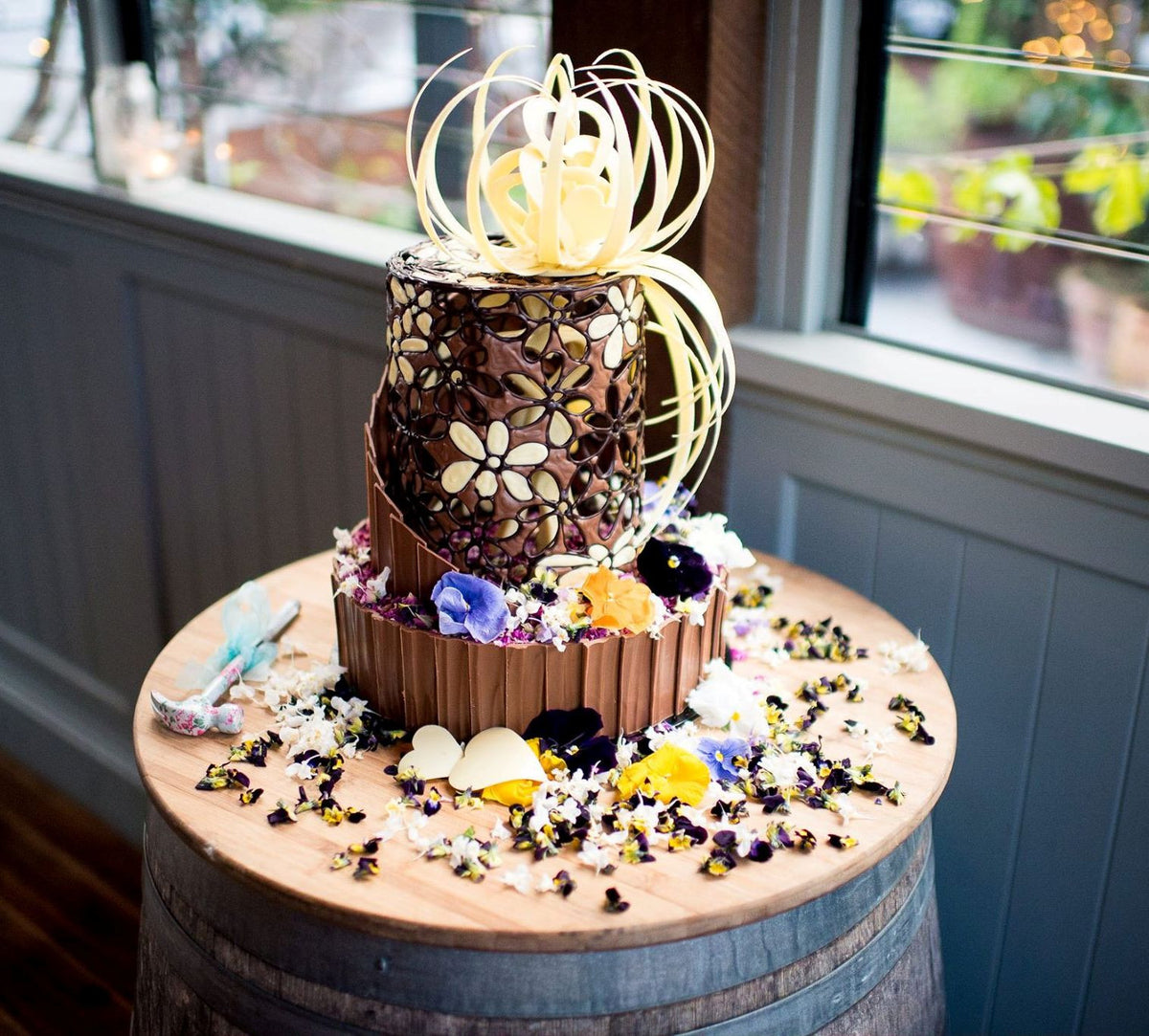 Chocolate Smash Cake - Micro Flowers