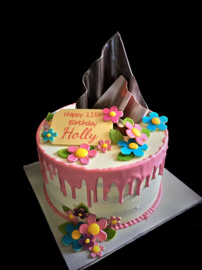 Floral Pink Drip & Shards