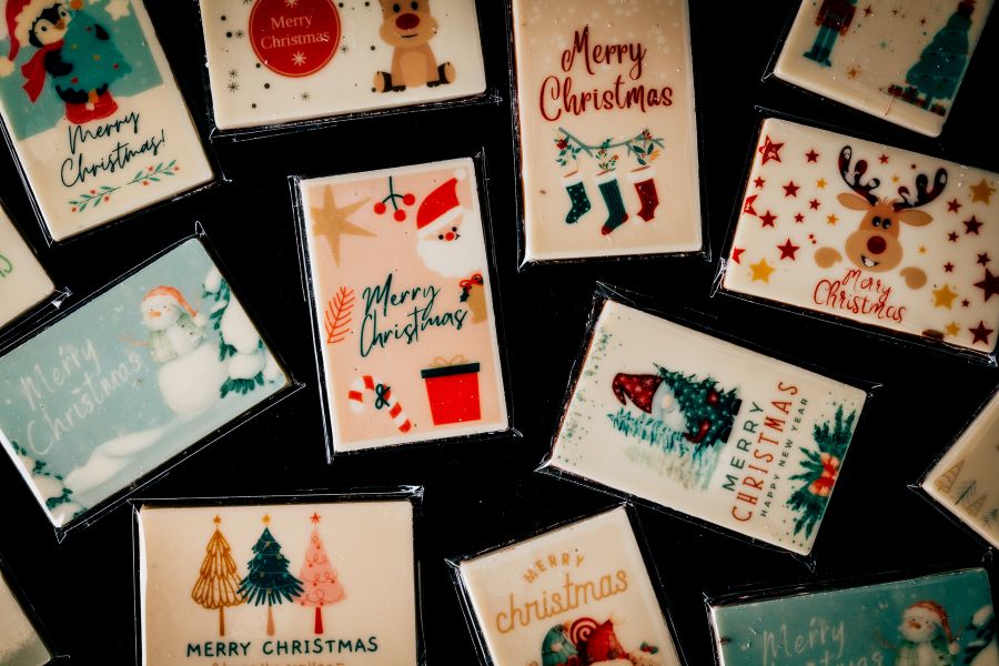 Christmas Chocolate Cards Small