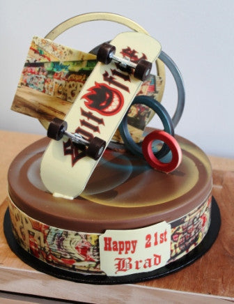 Chocolate Smash Cake - 21st Birthday Skater Theme