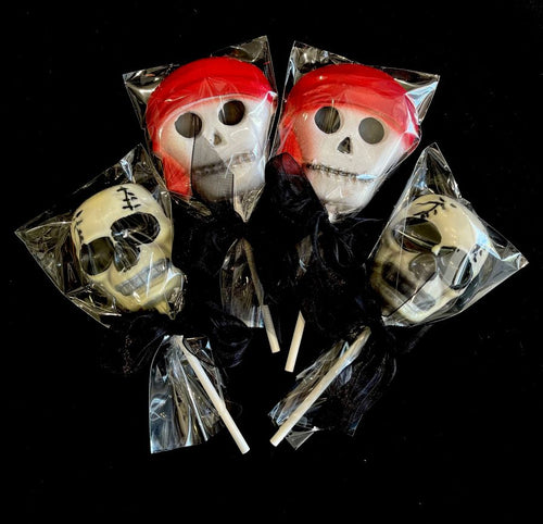 Skull ChocPop with scars