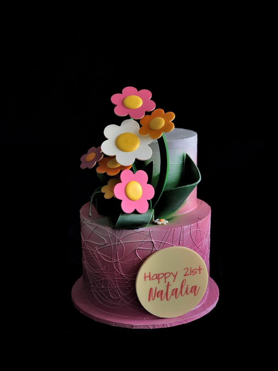 Cute Floral Smash Cake
