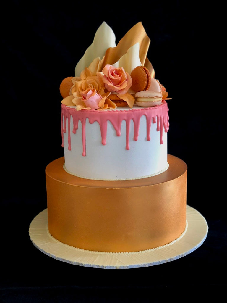 Zoe Pretty Pink & Gold Smash Cake